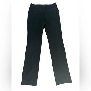 Tory Burch Black Straight Leg Mid-Rise Wool Pants, Size 0